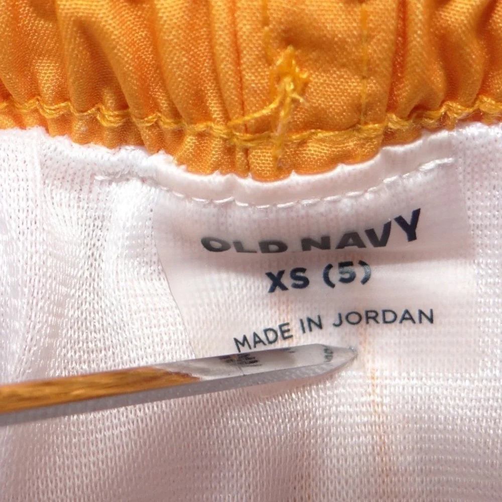 Old Navy Boys‎ XS 5 Orange Red Ombre Sunset Swim Trunks Mesh Lined Board Shorts